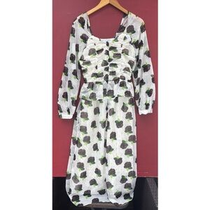 Buru Ruffled Floral Midi Dress